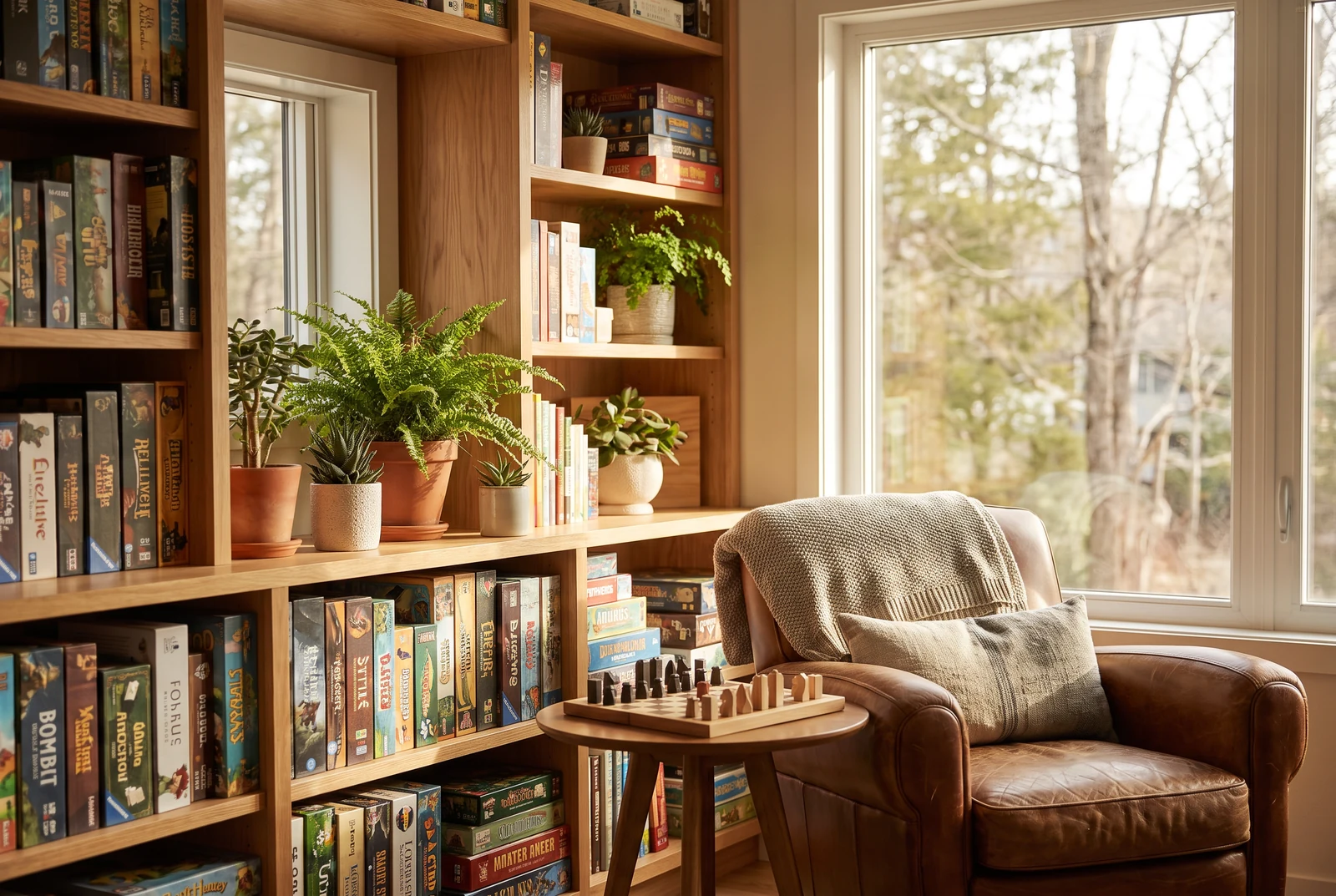 A library of board games